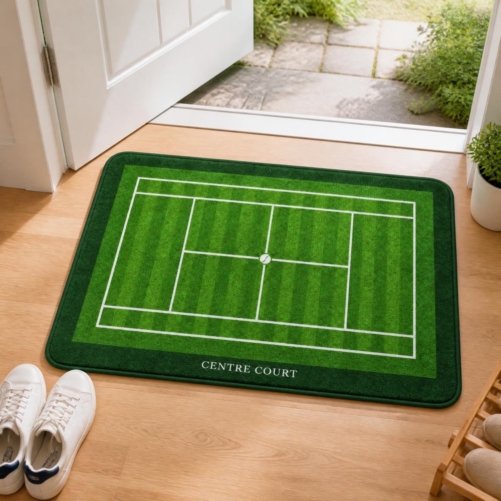 Zielona trawa, tenisowy kort,  – Table Tennis Footwork recenzja i cena